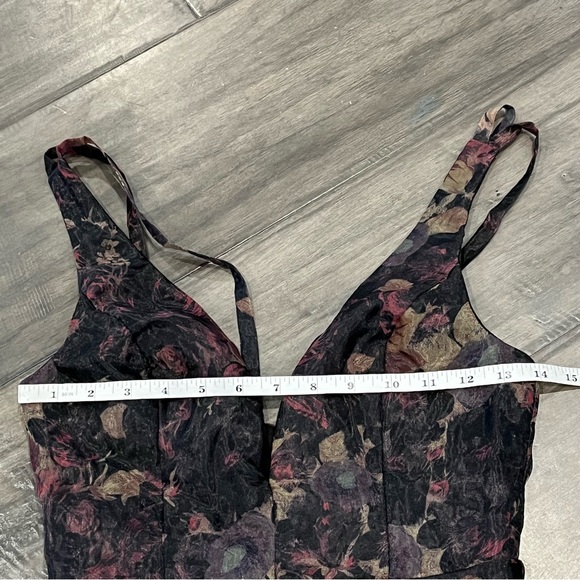 Lulus Imagine Romance Black Floral Print Organza Skater Dress - Size XS - Picture 12 of 16